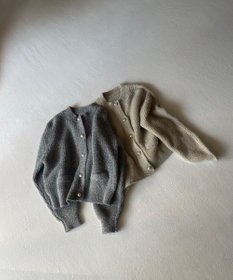 Feroux 【洗える】ラメシャギー カーディガン