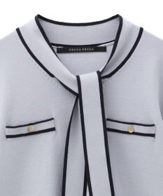 YECCA VECCA 配色ボウタイニット