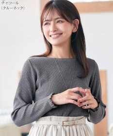 Tiaclasse 【安田美沙子さん着用・選べる2type・洗える】 フリルニットトップス