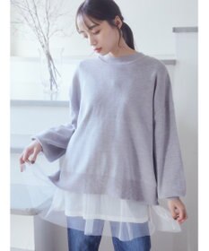 earth music&ecology アンチピリングバックスリットプルオーバー