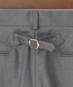 J.PRESS MEN 【J.PRESS ORIGINALS】PEPPIN MERINO SAXONY PIPED STEM TROUSERS / JAPAN MADE