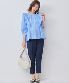 組曲 【WEB限定】ナチュラルローン ペプラムブラウス