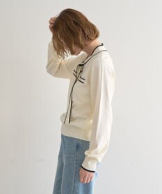 YECCA VECCA 配色ボウタイニット