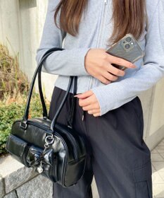 WEGO チャーム付きボストンバッグ