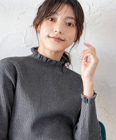Tiaclasse 【安田美沙子さん着用・選べる2type・洗える】 フリルニットトップス