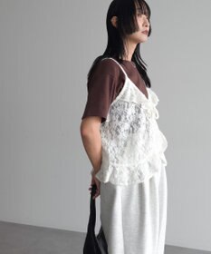 Green Parks レースフリルキャミビスチェ