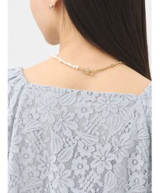 earth music&ecology フラワーレースブラウス