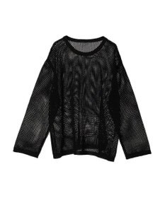 earth music&ecology ラメメッシュプルオーバー