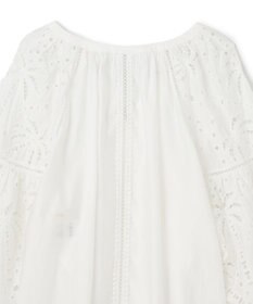 GRACE CONTINENTAL ヤシ柄カットワークトップ