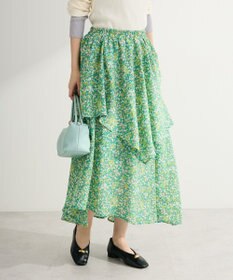 Green Parks 花柄イレヘムボリュームスカート