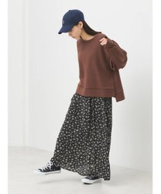 earth music&ecology キンモクセイ柄フレアスカート