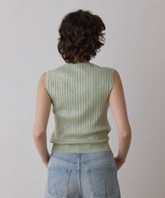 GRACE CONTINENTAL スパンコールニットノースリーブ