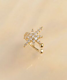 Phoebe 【限定セット】【金属アレルギー対応】ロマンティックスノーイヤリング&イヤーカフ