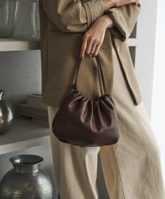 russet レザー巾着4WAYショルダーバッグ(CE-1454)