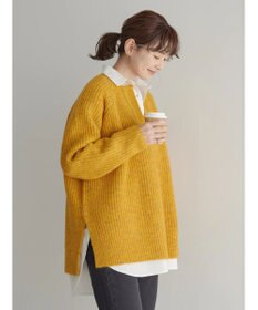 AMERICAN HOLIC ミックスヤーンカフタンニットプルオーバー