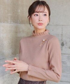 Tiaclasse 【安田美沙子さん着用・選べる2type・洗える】 フリルニットトップス