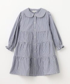 ANY KIDS ストライプ シャツ ワンピース