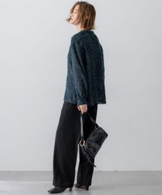 23区 L 【洗える】シアーカットジャカード ブラウス