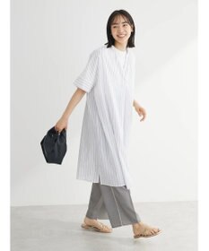 Green Parks 綿麻混スキッパーミニワンピース