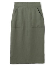 BEIGE， 【洗える】BERNARD / リネンアウトポケットハイウエストスカート