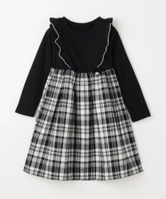 ANY KIDS チェック柄 ドッキング ワンピース