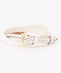 23区 メッシュ ナローベルト ホワイト系