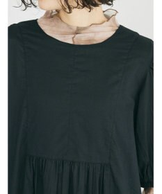 CRAFT STANDARD BOUTIQUE インド綿パフスリーブギャザーワンピース