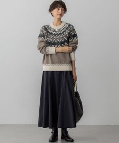 23区 【洗える】ジャガード クルーネック ニット