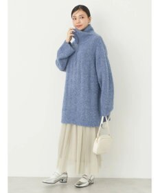 earth music&ecology ブークレハーフジップミニワンピース