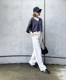 Green Parks ショート丈Ｖネックポンチプルオーバー