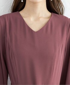 Tiaclasse 【洗える】レース切り替えフレアワンピース