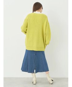 earth music&ecology アンチピリング畦Ｖネックカーディガン