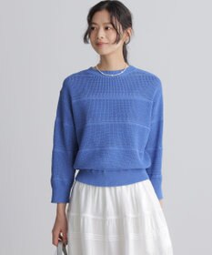 組曲 ボーダーレース ニット