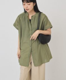 AMERICAN HOLIC 【予約】【WEB限定】イージーケア+接触冷感 フレンチスリーブギャザーシャツ