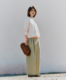 uncrave チノギャバジン ワイドトラウザー