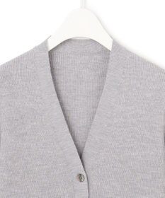 ICB 【WEB限定・洗える】エクストラファインメリノ リブニットカーディガン