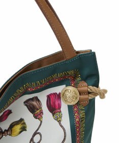 TOPKAPI 【TREASURE TOPKAPI】マイルドサテン スカーフ柄 トートバッグ