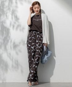 23区 L 【洗える】ボタニカル カラー Tシャツ