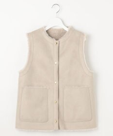 自由区 リバーシブルエコメリノムートン ジレ