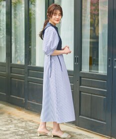 #Newans 【洗える】ピンタックベストコンビワンピース