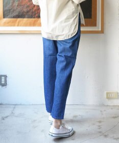 caqu FS linen ankle tapered アンクル丈 テーパードボーイフィットリネンデニム