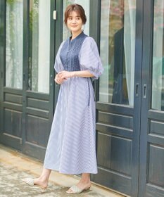 #Newans 【洗える】ピンタックベストコンビワンピース