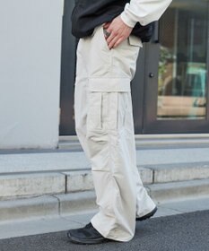 WEGO 【ウエストゴム/MLサイズ展開】ナイロンイージーカーゴパンツ