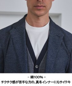 GOTAIRIKU 仕事で着られる 綿100％ 【洗える】カバーネック ドレスTシャツ_ロング