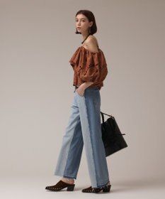 GRACE CONTINENTAL カットワークオフショルトップ