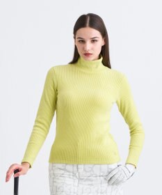 23区GOLF 【WOMEN】グランサーモリブハイネックニット 黄緑系