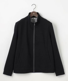 JOSEPH ABBOUD 【ストレッチ/ソフト/洗える/JAPANファブリック】ウールブロックピケ スタンドジップ アウター