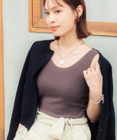 Wing カップ付きタンクトップ 綿混素材(身生地) ラク きれいなバストシルエット 【シンクロブラトップ リブタイプ】 ノースリーブ ブラトップ ET1172 ウイング／ワコール