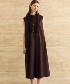 23区 【R(アール)】ルミナスコットン フロントフリル ワンピース