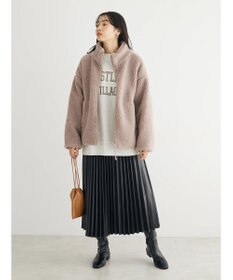 Green Parks スタンドカラーボアブルゾン